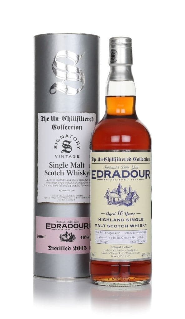 Edradour 10 anos 2015 (cask 299) - Un-Chillfiltered Collection (Signatory)