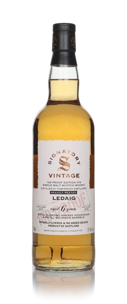 Ledaig 6 anos 2020 - 100 Proof Edition #76 (Signatory)